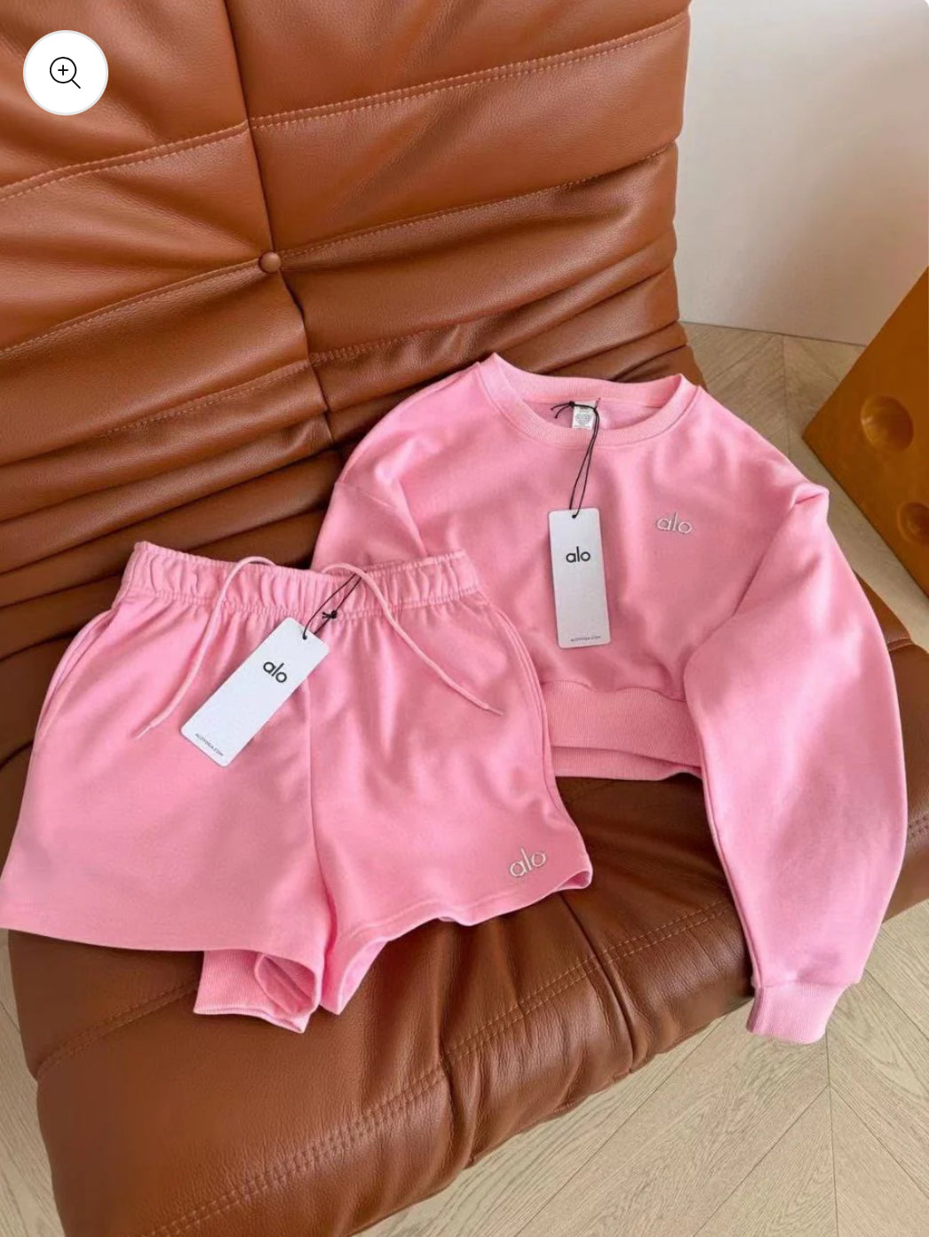 Pink short set