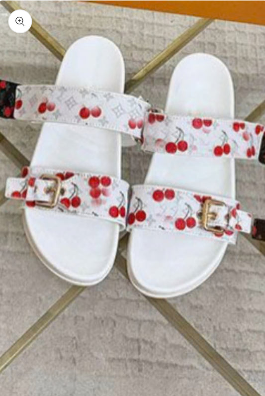 White cherry lv sliders
