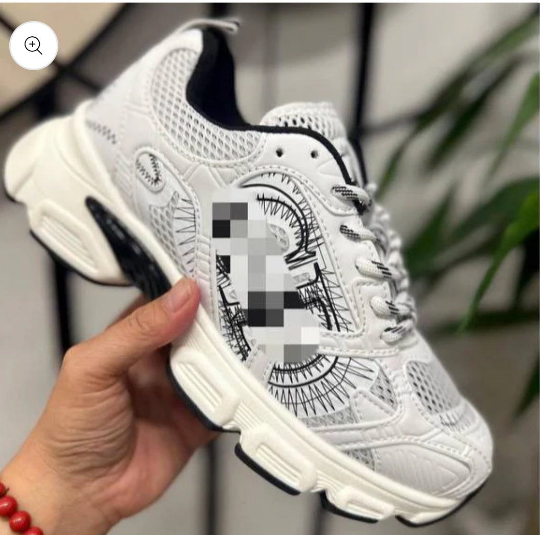 Black and white trainers