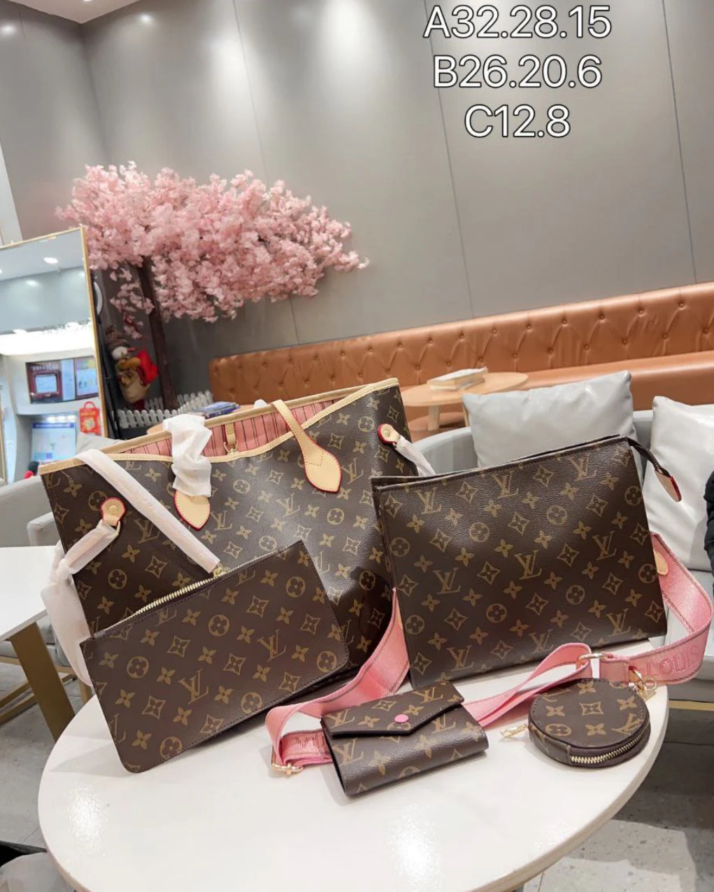 Lv bag set (pink)