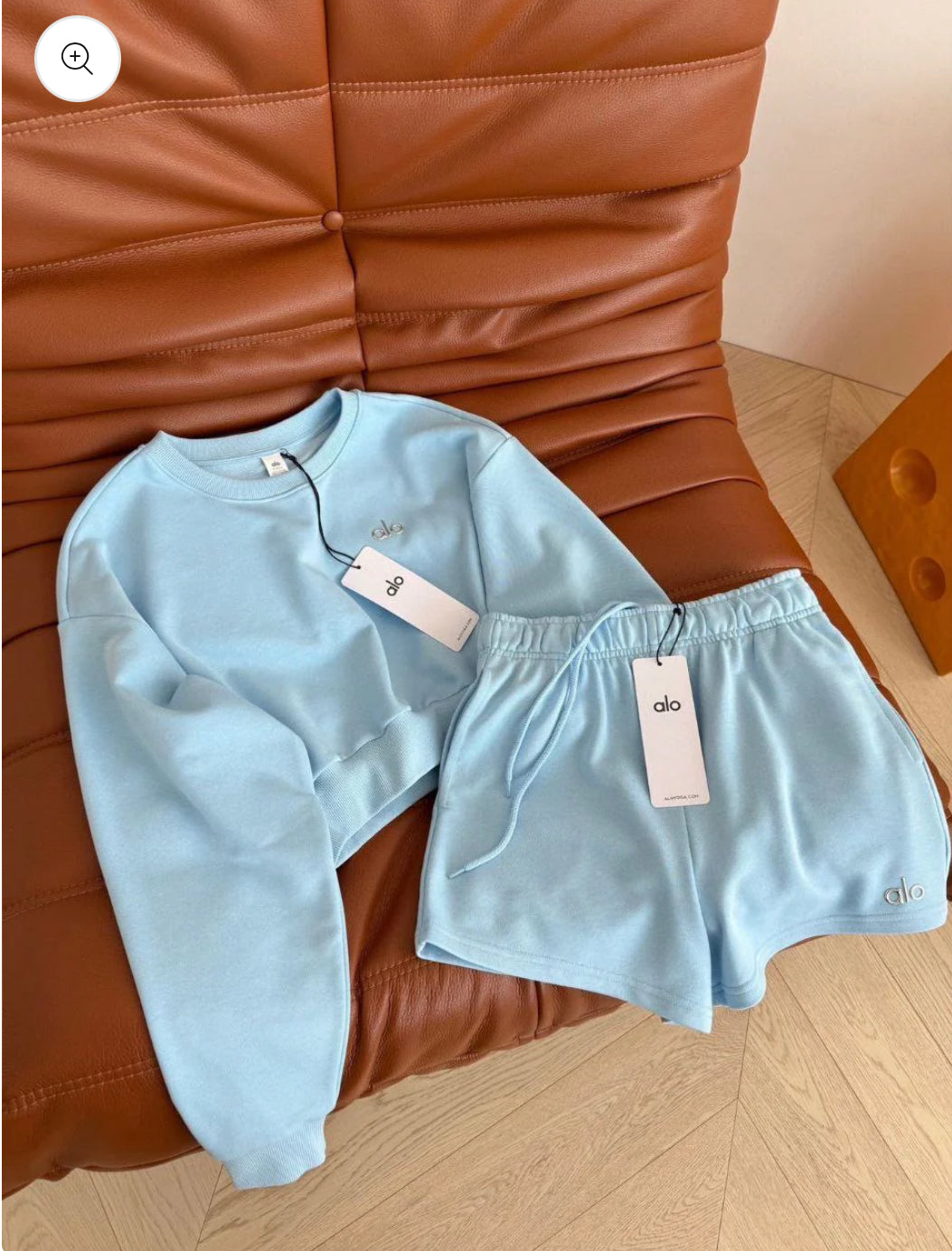 Blue short set