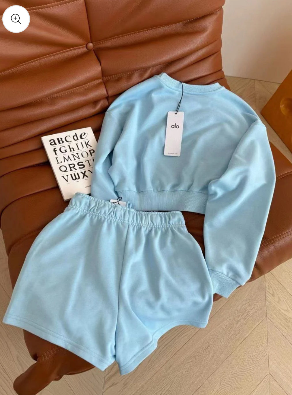 Blue short set