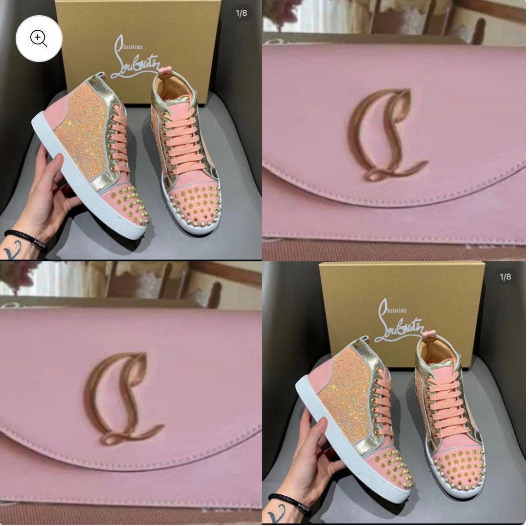 High top trainer & bag set