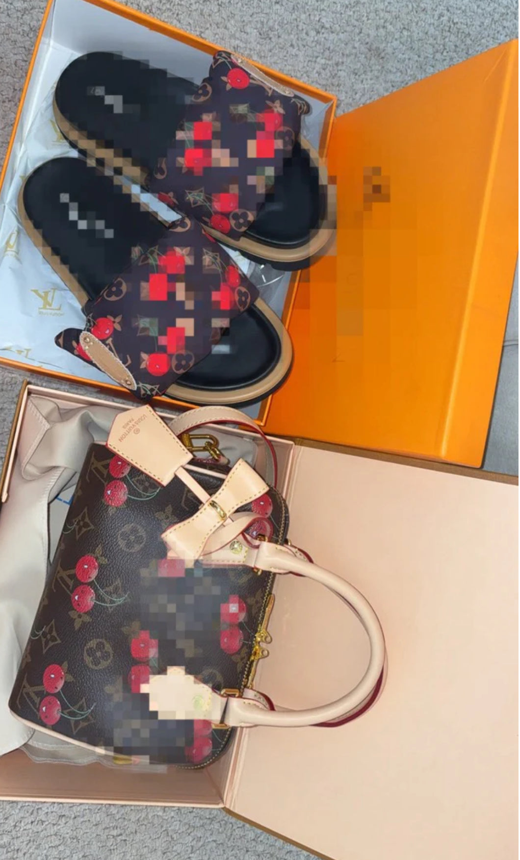 Brown cherry lv set