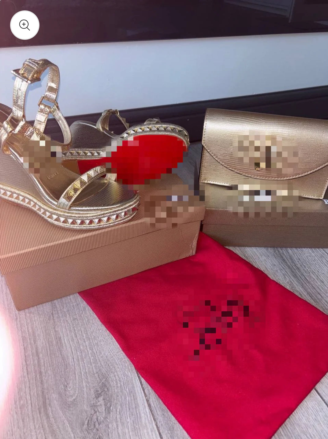 Gold bag & heels set