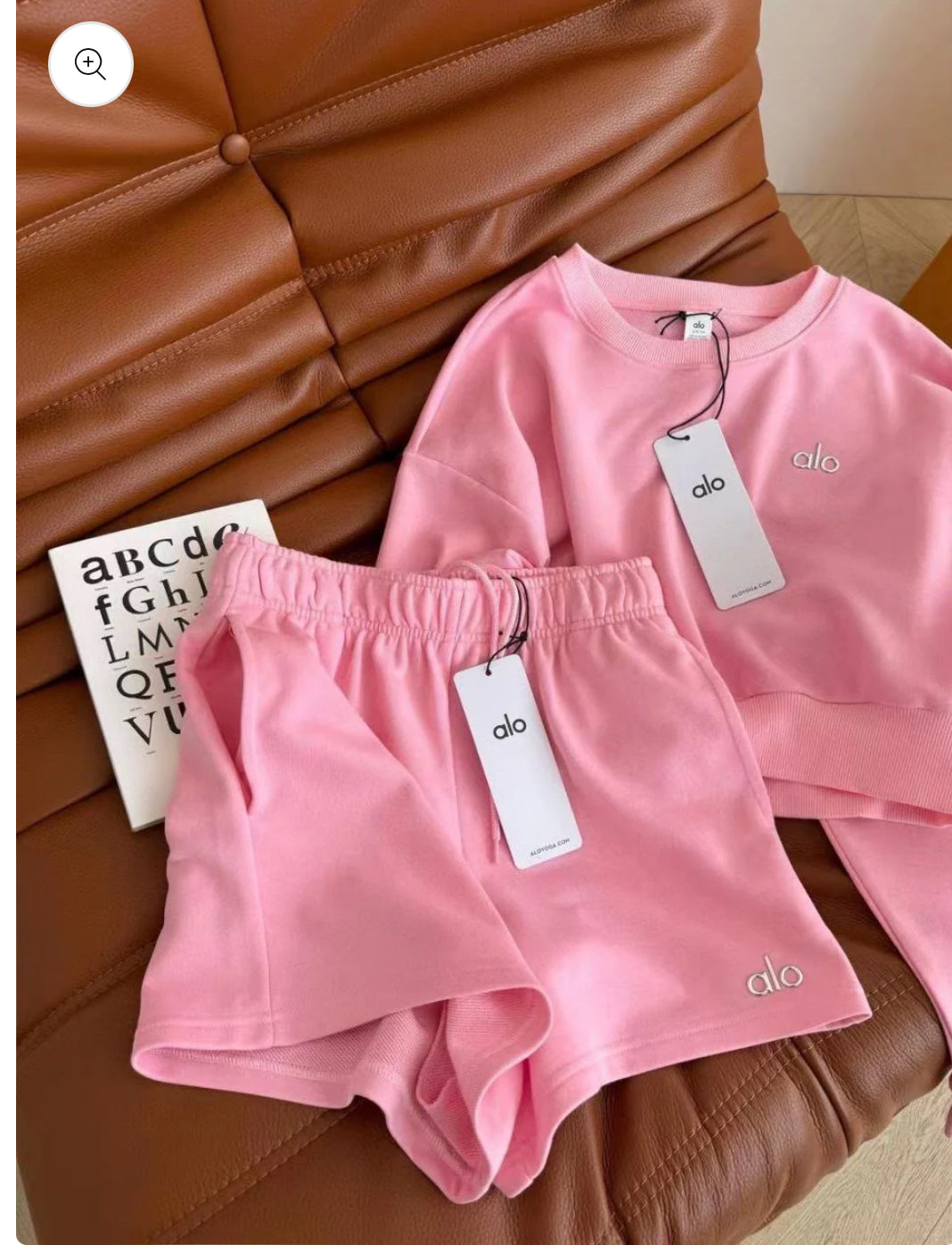 Pink short set