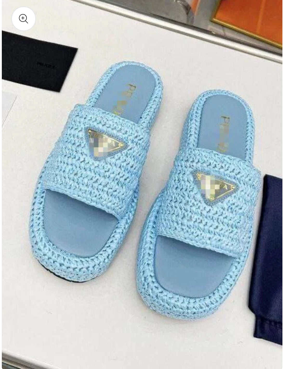 Blue sandals