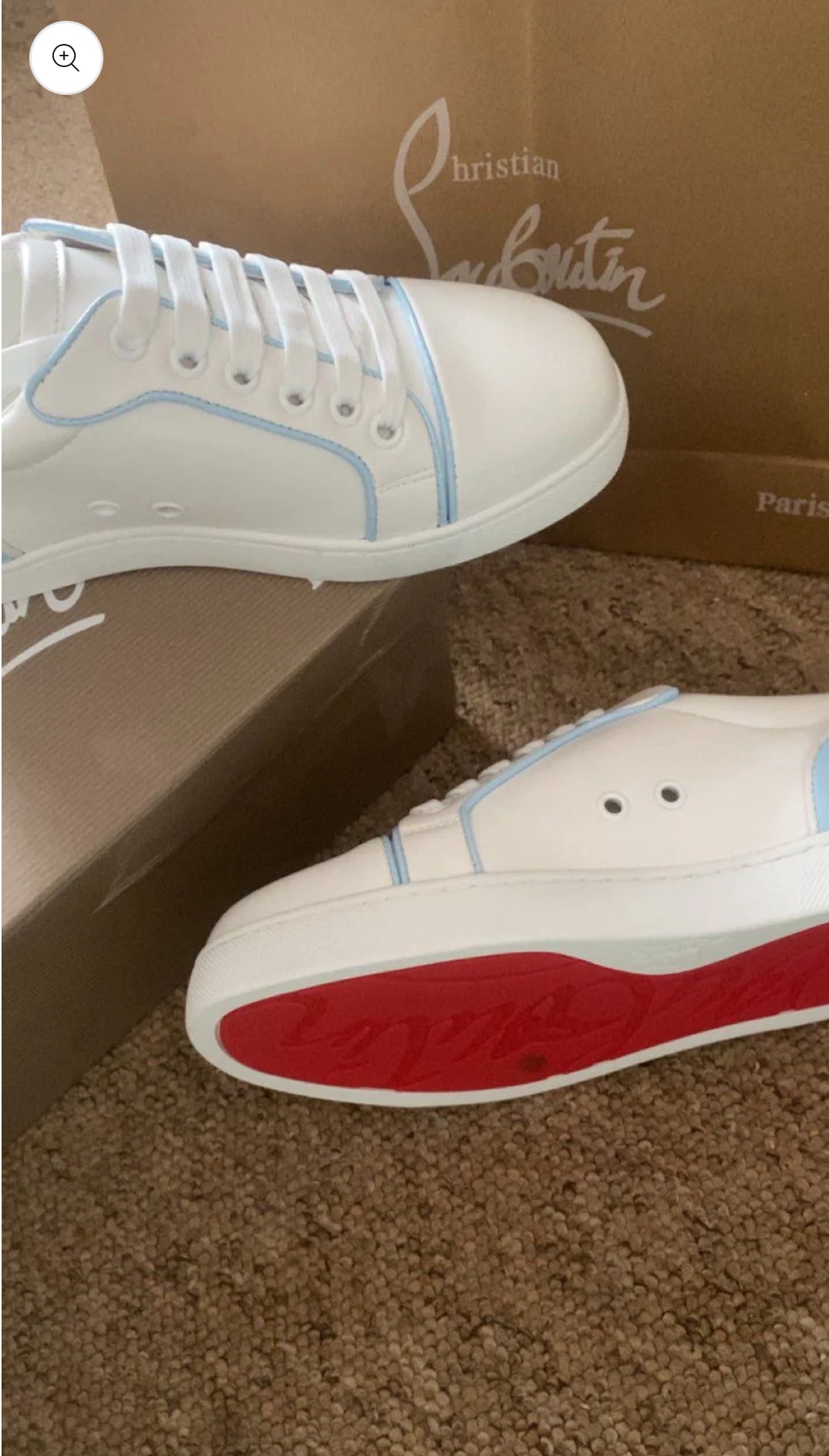 Blue & white trainers