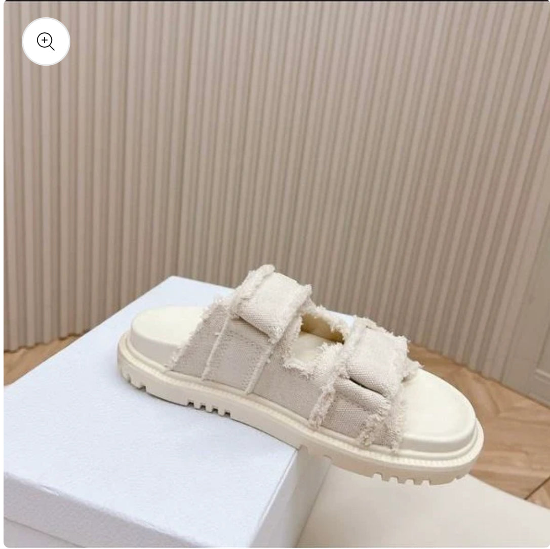 White sandals