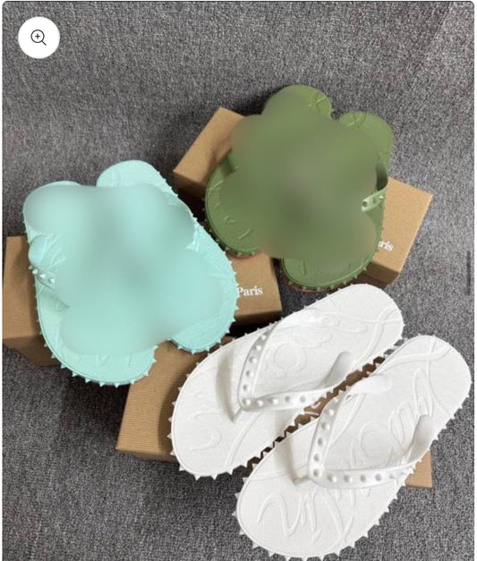 White flip flops