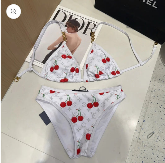 White cherry bikini