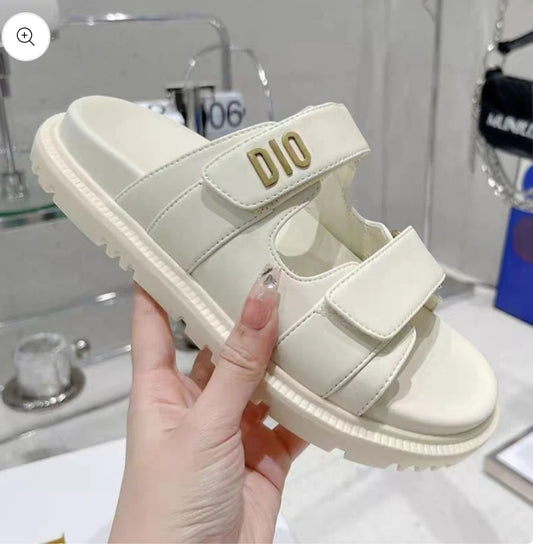 Cream sandals