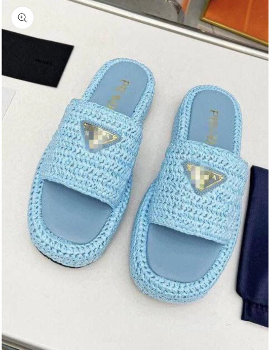 Blue sandals