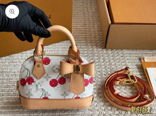 Small White cherry bag