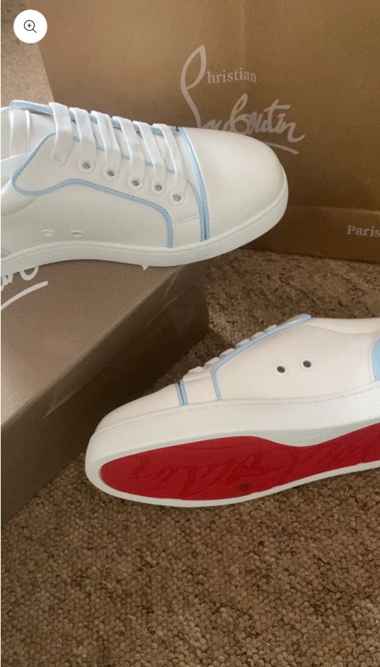 Blue & white trainers