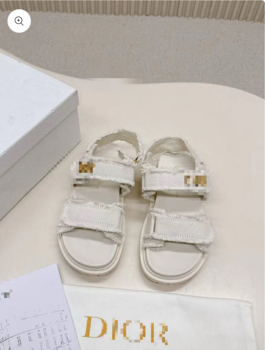 White sandals
